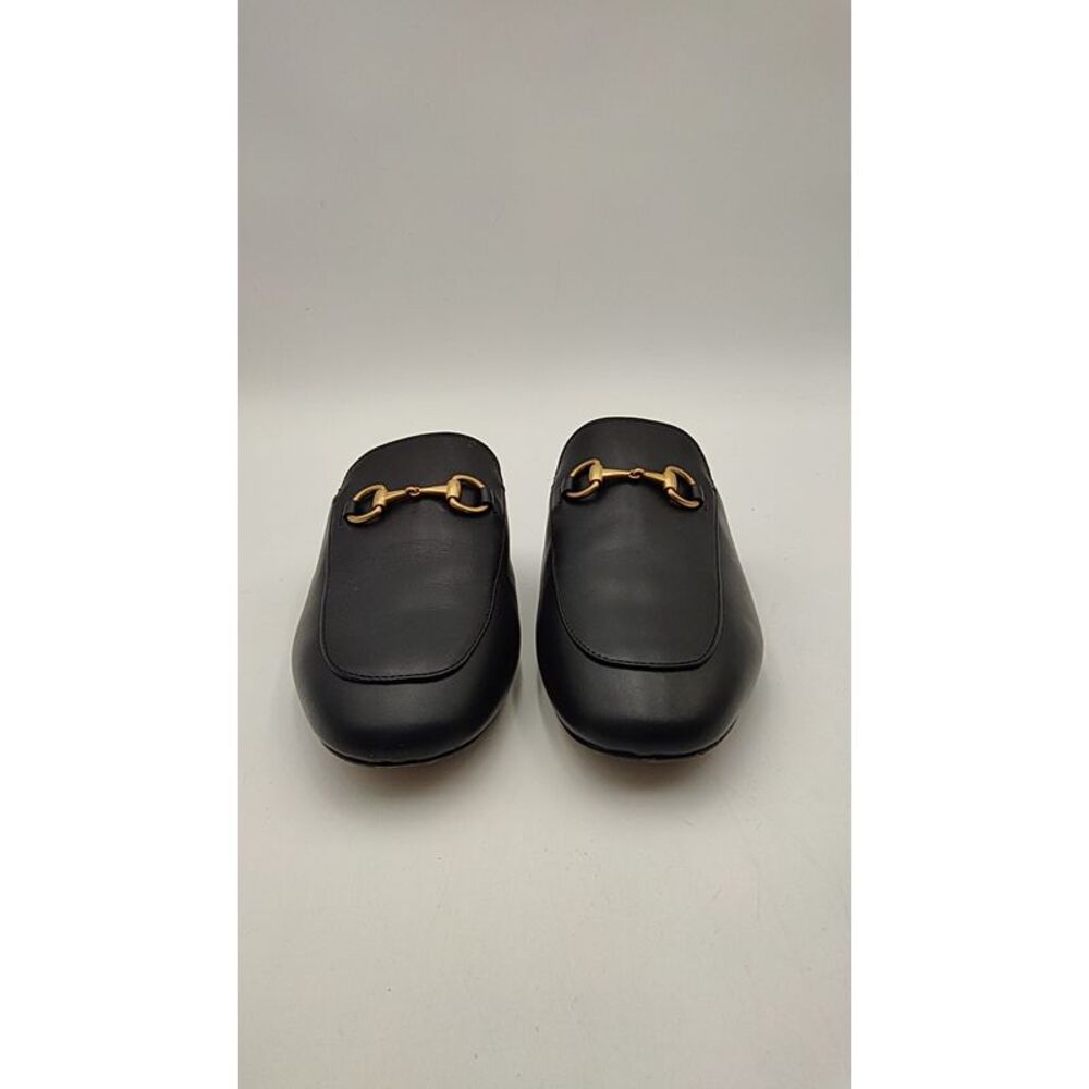 Quince Women Italian Leather Horsebit Loafer Mule Black Shoes 9 - Picture 2 of 2